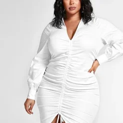 Fashion To Figure Mari Ruched Tie Dress -Pleasures SHOP x 61ad4c43 08b6 4188 9344 62bfb88af640