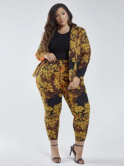 Fashion To Figure The City Zebra Scroll Print Blazer 1 Fashion To Figure The City Zebra Scroll Print Blazer