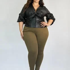 Fashion To Figure Olive High-Rise Jeggings - Short Inseam