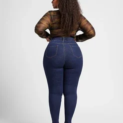 Fashion To Figure Dark Wash Curvy Skinny Jeans - Tall Inseam -Pleasures SHOP x 6388807e e68b 4e68 b86c d031d6d98507