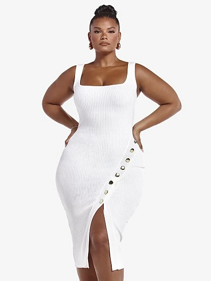 Fashion To Figure Izzy Ribbed Knit Bodycon Dress - FTF LAB: Nicole Simone 6 Fashion To Figure Izzy Ribbed Knit Bodycon Dress - FTF LAB: Nicole Simone - Image 6