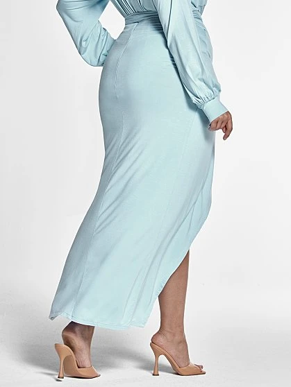 Fashion To Figure Trish Wrap Maxi Skirt 2 Fashion To Figure Trish Wrap Maxi Skirt - Image 2