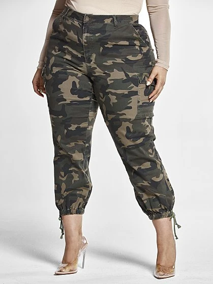 Fashion To Figure High Rise Camo Jogger Style Jeans 4 Fashion To Figure High Rise Camo Jogger Style Jeans - Image 4