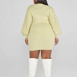 Fashion To Figure Larissa Puff Sleeve Sweater Dress -Pleasures SHOP x 640d2ec8 c8c2 49e6 a56f 6a95bace5a61