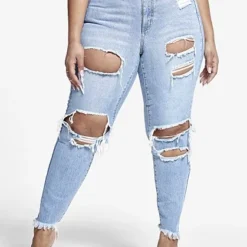 Fashion To Figure High Rise Skinny Destructed Ankle Jeans -Pleasures SHOP x 645fc1a8 c07f 4827 bc45 e2ed6a2e32f7