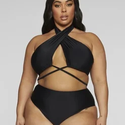 Fashion To Figure Asia Halter Wrap Tie Bikini Top -Pleasures SHOP x 64c235be 33cd 4750 b70b e3832dec8e7f