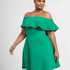 Fashion To Figure Josie Off The Shoulder Fit And Flare Dress 6 Fashion To Figure Josie Off The Shoulder Fit And Flare Dress -Pleasures SHOP x 65089101 de0d 479e 8368 2d9aa8d2b007
