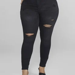 Fashion To Figure High Rise Curvy Fit Skinny Jeans In Black - Short Inseam -Pleasures SHOP x 652cbecf ab9c 449c bc1a 046adbf18bc0