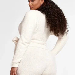 Fashion To Figure The Cuddle Wrap Sweater In Ivory -Pleasures SHOP x 658e874d 5634 46c4 a5b0 cddcd7bdf5d2