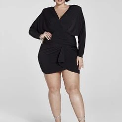 Fashion To Figure Nahla Side Gathered Draped Dress -Pleasures SHOP x 66582657 789e 433c 9ca7 ed93b7c7cce4