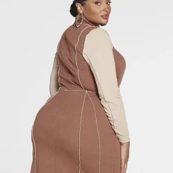 Fashion To Figure Stasia Lace-up Front Dress -Pleasures SHOP x 66b4bfac 3ab1 49fd b6d5 19cdaed3c26c