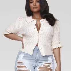 Fashion To Figure Hallie Ruffle Detail Cardigan -Pleasures SHOP x 6772688d 1b08 429c b911 888bc513235c