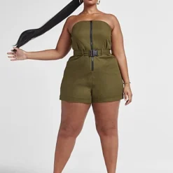 Fashion To Figure Cheyenne Strapless Belted Romper