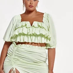 Fashion To Figure Lou Ruffle Detail Maxi Skirt - Nadia X FTF -Pleasures SHOP x 6817db82 a03a 4445 8372 5c675b155a96