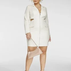 Fashion To Figure Camella Linen Cutout Blazer Dress -Pleasures SHOP x 689714d1 df95 457c 8194 04dcc20bc6e1