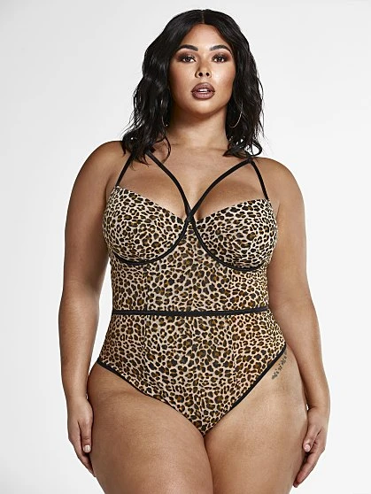 Fashion To Figure Latisha Leopard Print Strappy Bodysuit 5 Fashion To Figure Latisha Leopard Print Strappy Bodysuit - Image 5