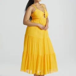 Fashion To Figure Gem O-Ring Cutout Maxi Dress -Pleasures SHOP x 6ad5d143 7a48 4841 83b1 01461b0a0bf9