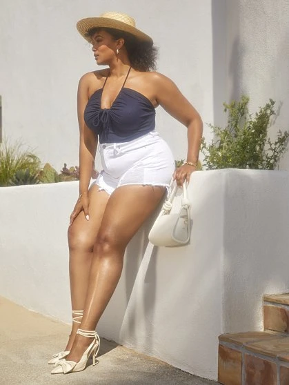 Fashion To Figure High Rise Destructed Cutoff Denim Shorts 1 Fashion To Figure High Rise Destructed Cutoff Denim Shorts