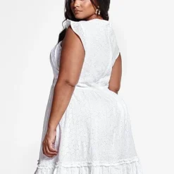 Fashion To Figure Annalise Eyelet Ruffle Dress