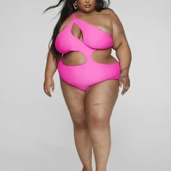 Fashion To Figure Silvana One Shoulder Cutout Monokini -Pleasures SHOP x 6e8353af 0251 4d7e 9b86 b59f9f3cb40e