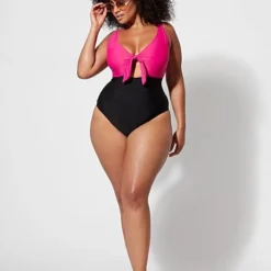 Fashion To Figure Nadia Colorblock One-Piece Swimsuit -Pleasures SHOP x 6ecfdd32 f243 4d89 a322 24233396cea9