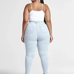 Fashion To Figure High Rise Lace Up Skinny Jean - Short Inseam -Pleasures SHOP x 6f4ab66a bc1b 4341 9f46 0e10bce5a9d0