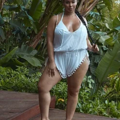 Fashion To Figure Alicia Cover-Up Romper - Tabria Majors X FTF