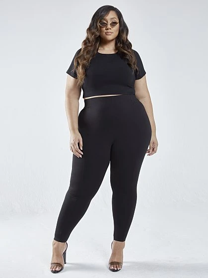 Fashion To Figure Good Form Seam-Front Ponte Pants 2 Fashion To Figure Good Form Seam-Front Ponte Pants - Image 2