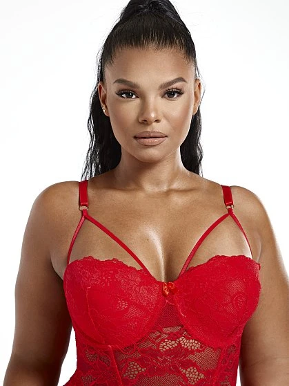 Fashion To Figure Aria Double Strap Lace Bodysuit 2 Fashion To Figure Aria Double Strap Lace Bodysuit - Image 2