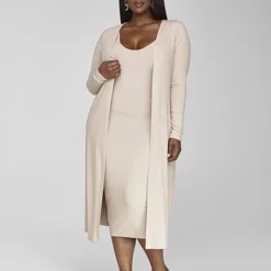 Fashion To Figure FTF Essentials - Midi Length Slip Dress