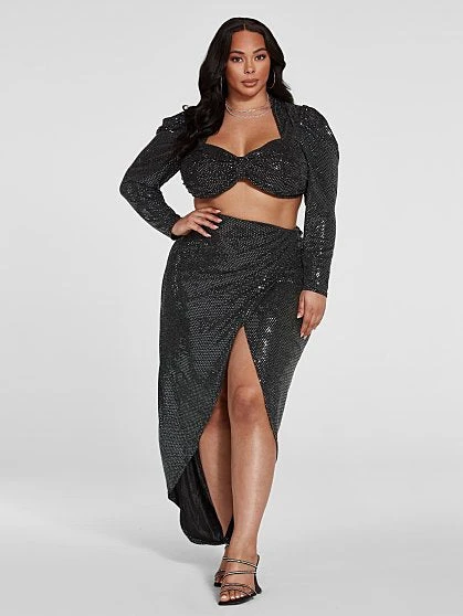 Fashion To Figure Leandra Front Slit Maxi Skirt 3 Fashion To Figure Leandra Front Slit Maxi Skirt - Image 3