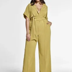 Fashion To Figure Evelina Tie Waist Jumpsuit - FTF LAB: Frankie Tavares -Pleasures SHOP x 71ccdbb6 247b 4ad0 b1cc 1446ec76351c