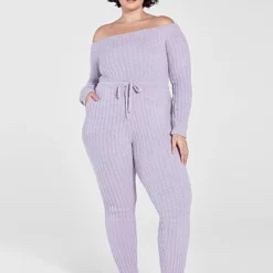 Fashion To Figure The Cuddle Off-The-Shoulder Jumpsuit -Pleasures SHOP x 721d5111 fc44 44d2 8981 43b2f074550f