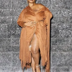 Fashion To Figure Mabel Jean Fringe Trench Coat - FTF LAB: Kelly Augustine -Pleasures SHOP x 7321db0b 0434 4145 ad9f 7e2a1d0b0c7f