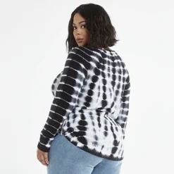 Fashion To Figure Wendy Tie Dye Side Zip Sweater -Pleasures SHOP x 739d5c32 126d 41bb a158 dfe0457b8df4