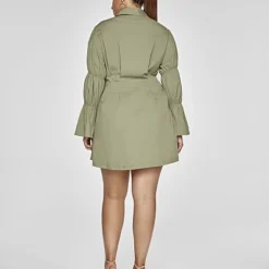 Fashion To Figure Janina Bubble Sleeve Shirt Dress -Pleasures SHOP x 7419b930 67a7 4df5 adb8 fe6539730990