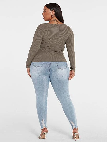 Fashion To Figure Angie Ribbed Knit Halter Cutout Top 1 Fashion To Figure Angie Ribbed Knit Halter Cutout Top