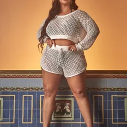 Fashion To Figure Imani Crochet Top - Tabria Majors X FTF -Pleasures SHOP x 75c6e00f df23 463c b61f 36b41a2b21ad