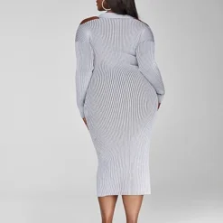 Fashion To Figure Cherese Ribbed Knit Midi Dress -Pleasures SHOP x 761af29a 3ce6 4d46 93c4 35f04455f74f