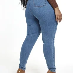 Fashion To Figure High Rise Skinny Jeans With Seam Detail -Pleasures SHOP x 76292b49 8c70 4a9b 9b20 d4e559b889ff