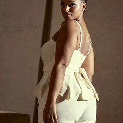 Fashion To Figure Molly Bow Wrap Jumpsuit