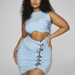 Fashion To Figure Esme Chain Detail Bodycon Dress - Leslie Sidora X FTF -Pleasures SHOP x 78097e64 a67a 46ab acd1 eaa187c325e5