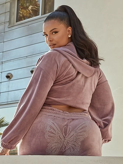 Fashion To Figure Ruby Velour Butterfly Rhinestone Hoodie 2 Fashion To Figure Ruby Velour Butterfly Rhinestone Hoodie - Image 2