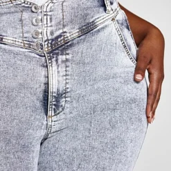 Fashion To Figure Ultra High Rise Jeans With Waist Button Detail -Pleasures SHOP x 78b5fd59 4718 4d5f b9b0 569dda282da6