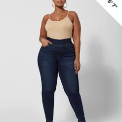 Fashion To Figure Dark Wash High-Rise Jeggings - Tall Inseam -Pleasures SHOP x 796be7c9 3744 4681 a759 03c641deffbf