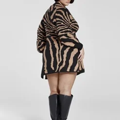 Fashion To Figure Brooke Animal Print Cardigan -Pleasures SHOP x 79802fc2 0243 444a aae5 db4ef9b85911