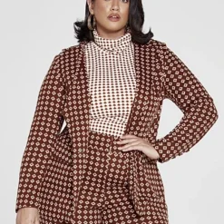 Fashion To Figure Giselle Diamond Print Blazer - Gabi Fresh X FTF -Pleasures SHOP x 79aa3cc9 c5a7 430f a643 18beb9c6f1d2