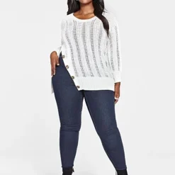 Fashion To Figure Janira Cable Knit Pullover Sweater -Pleasures SHOP x 79f253ac eb4a 41bb b7fd 26d9f94c263a