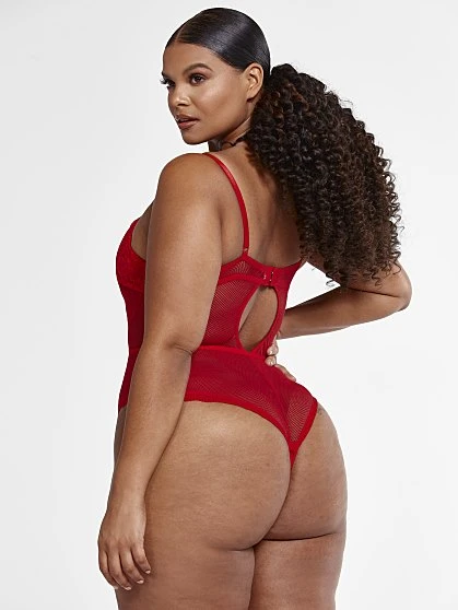 Fashion To Figure Jordan Floral Lace And Mesh Bodysuit 2 Fashion To Figure Jordan Floral Lace And Mesh Bodysuit - Image 2