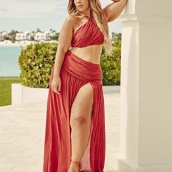 Fashion To Figure Jada Ruched Maxi Skirt - Garnerstyle X FTF